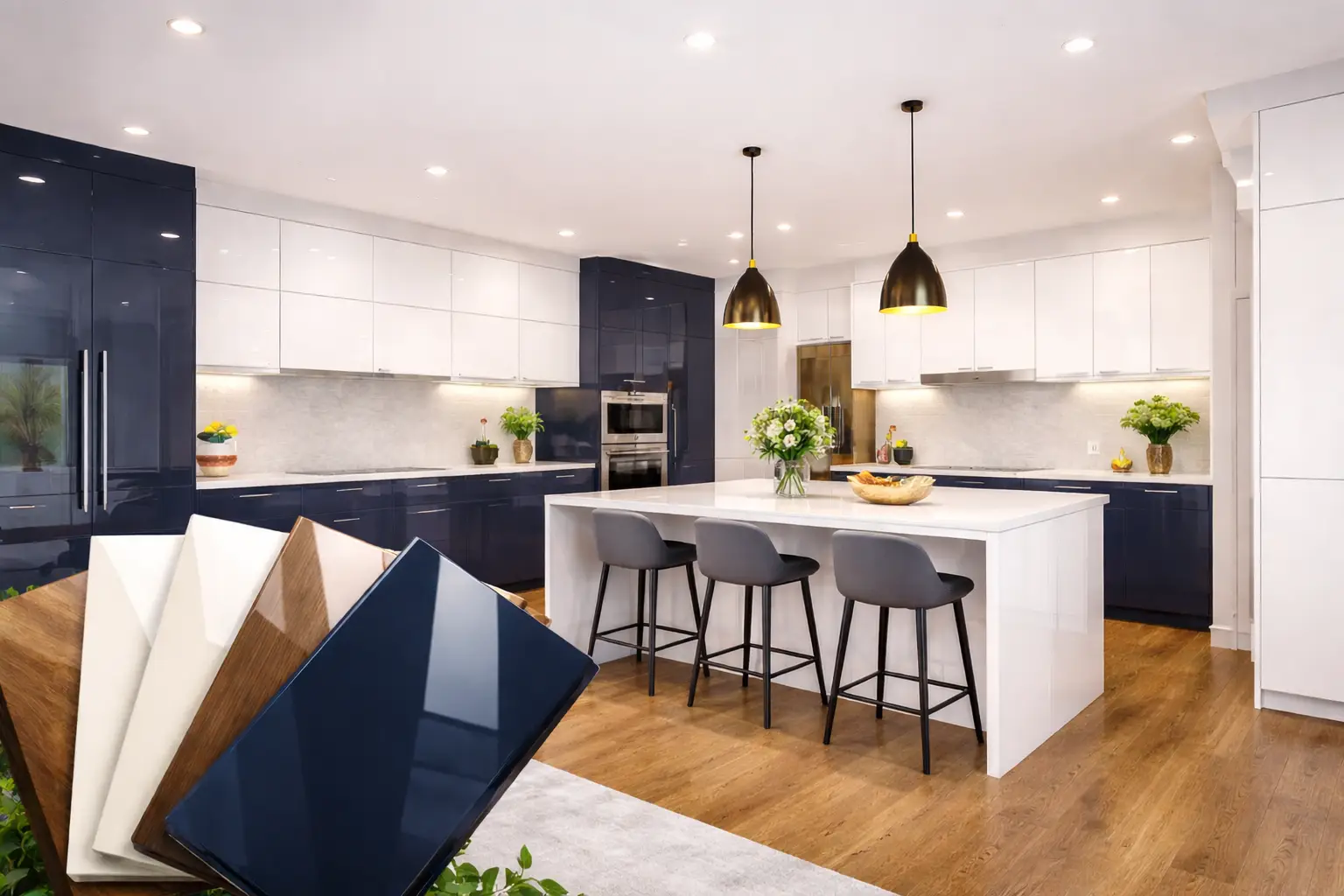 Acrylic laminate surface detail